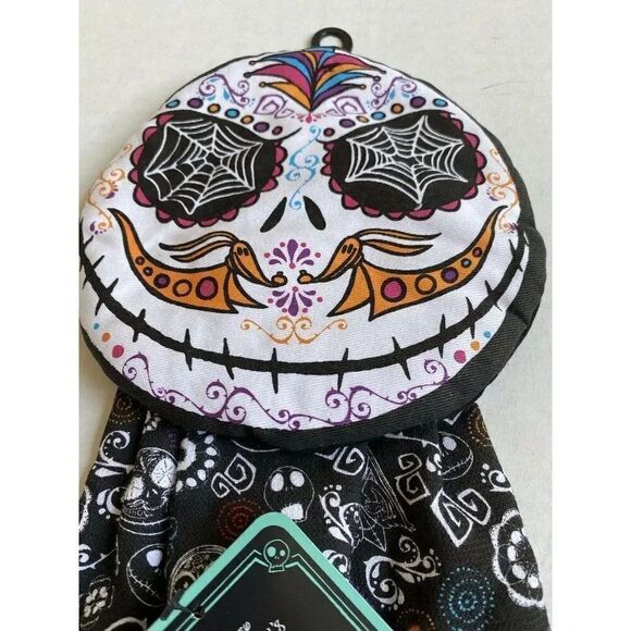 Jack Skellington Nightmare Before Christmas Day O The Dead Kitchen Hanging Towel - Picture 3 of 7